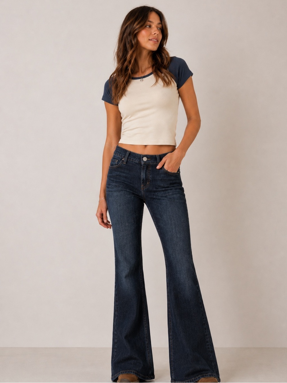 ECKO RED Y2K The Flare Jean Women’s/Juniors Size 7 Dark Wash Low Rise NWT